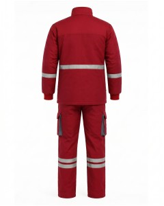 Rode Heren Winter Werkset Met Reflecterende Details | WoxWear