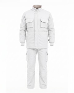 Reflective White Men’s Winter Workwear Set | WoxWear