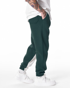 Men's Khaki-White Color With Elastic Cuffs Oversize Jogger