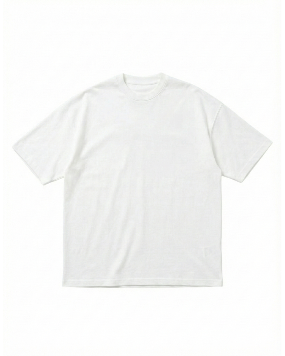Men's Oversize White T-shirt With Flower Pattern 2